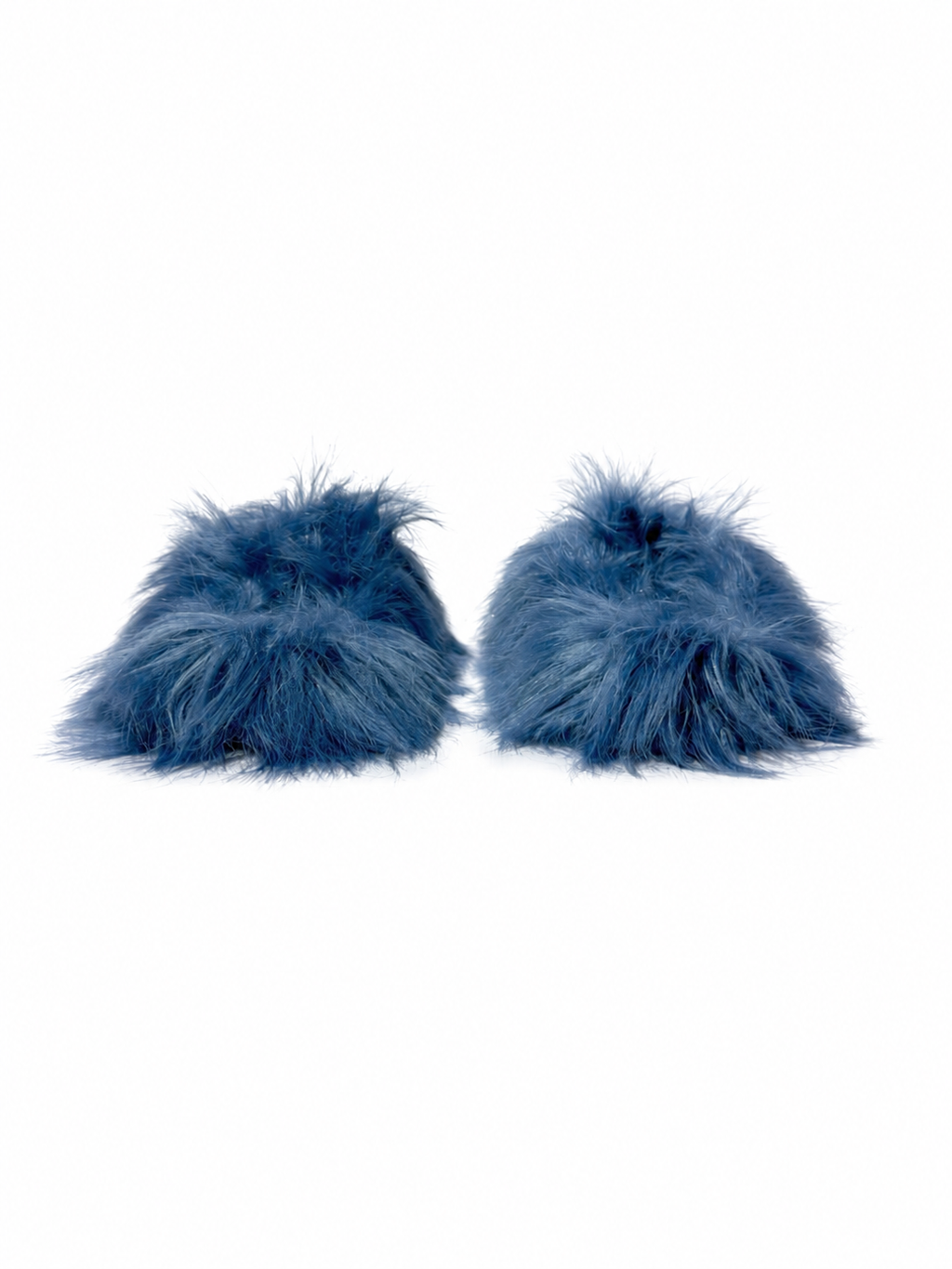 Faux Fur Ocean Blue  Mules
