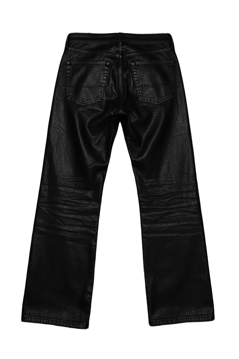 FLARED WAXED DENIMS