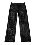 FLARED WAXED DENIMS