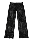 FLARED WAXED DENIMS