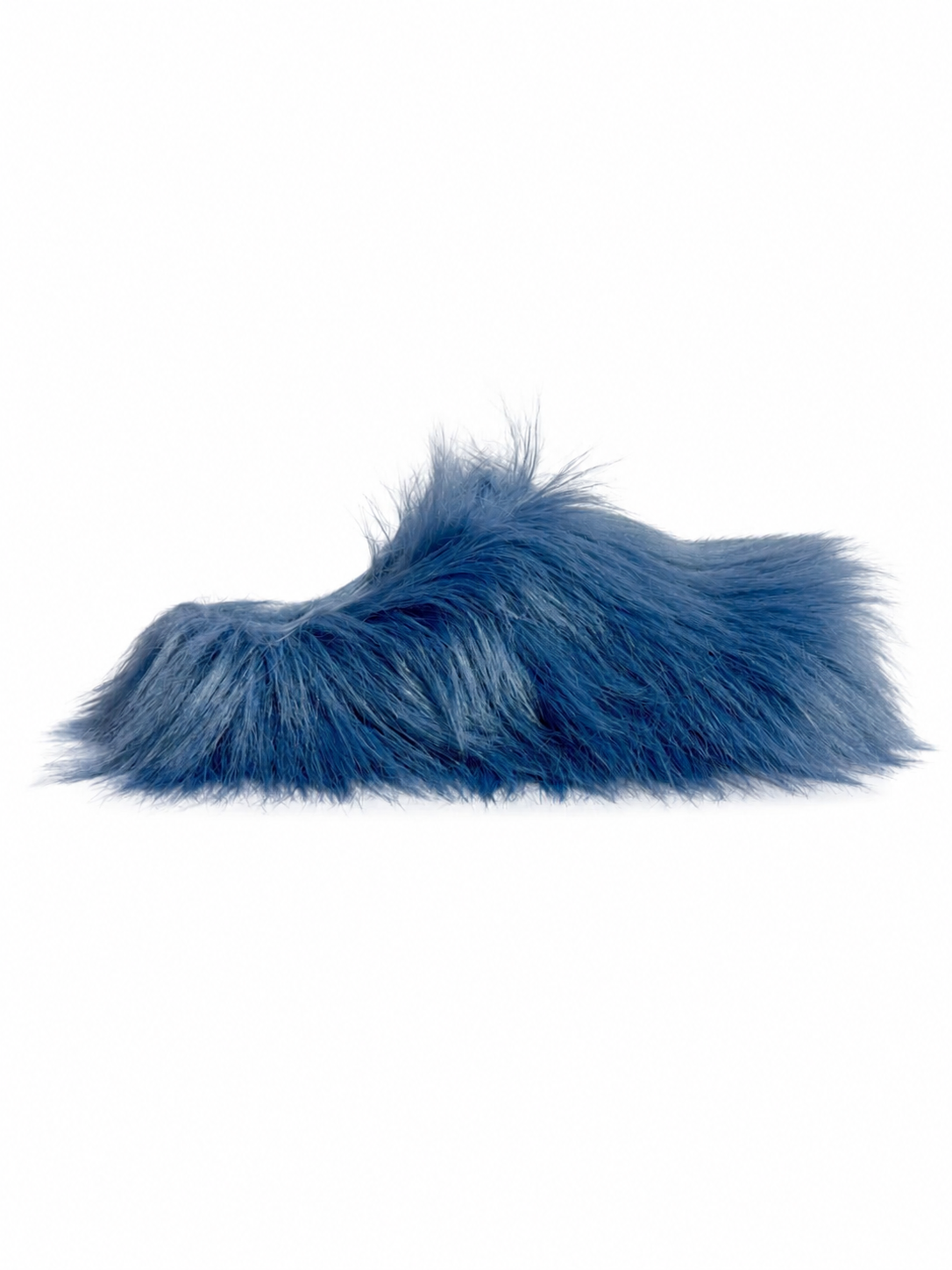 Faux Fur Ocean Blue  Mules