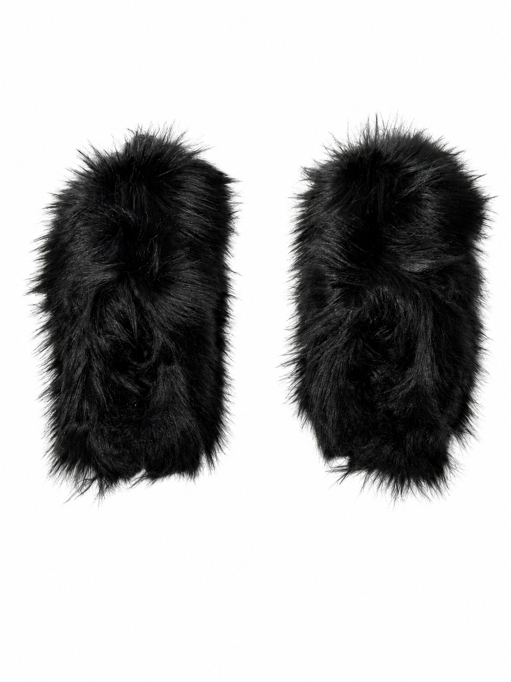 Faux Fur Black Mules