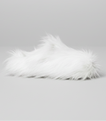 Faux Fur White Mules
