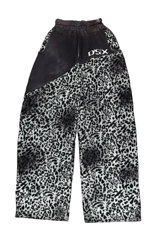 "PURP" LEOPARD PRINT TRACK PANTS
